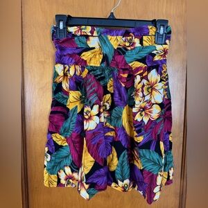 Urban Renewal Purple and Yellow Floral Skirt